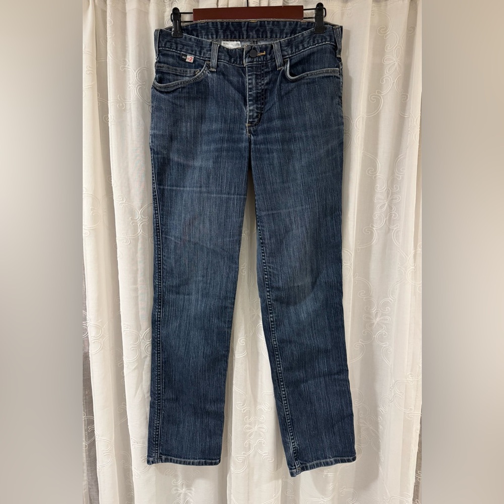 Carhartt Women's 10 Straight Leg Fire Resistant Jeans Blue Work Construction